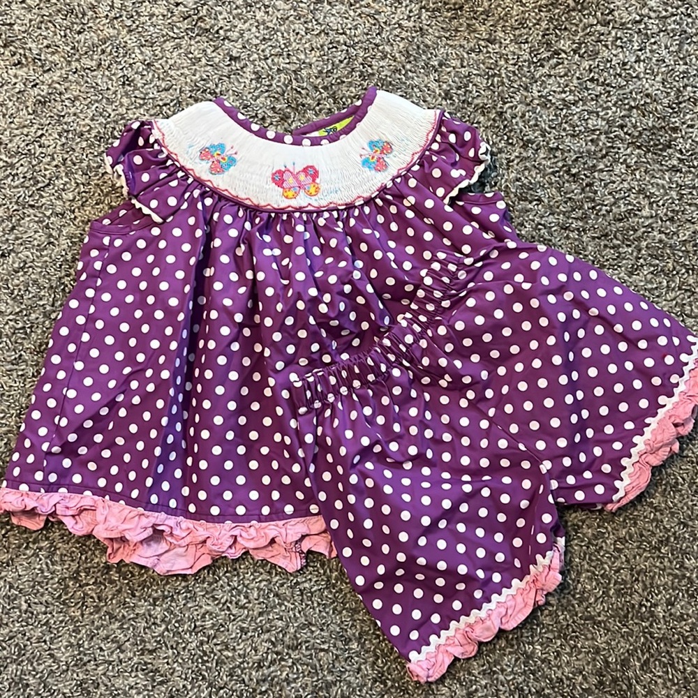Smocked Butterfly Short Set